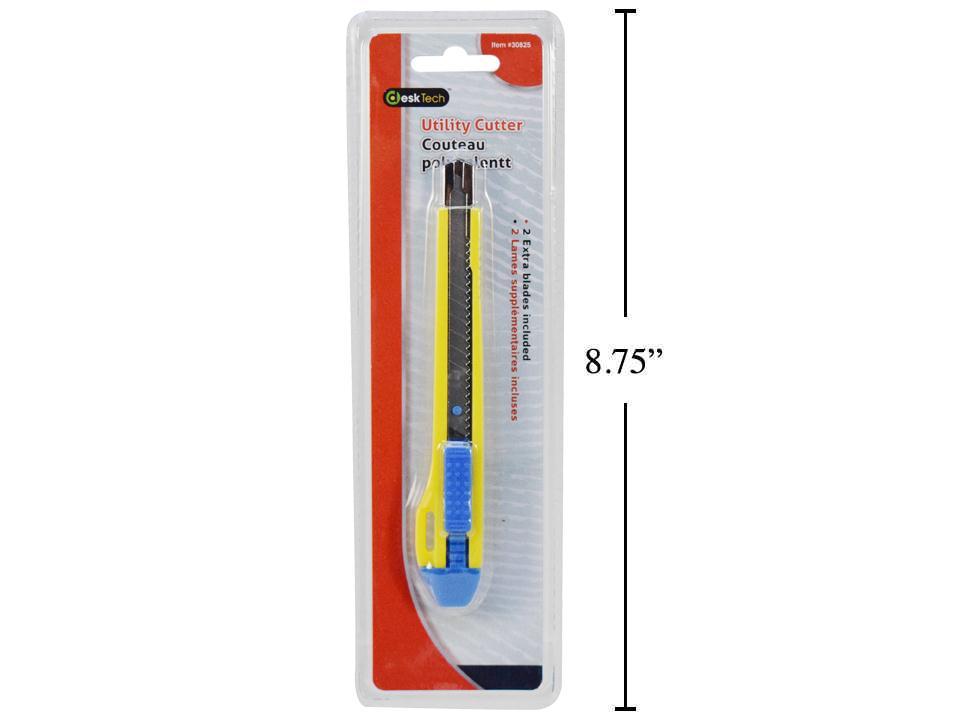 Couteau rétractable (exacto) robuste petit jaune