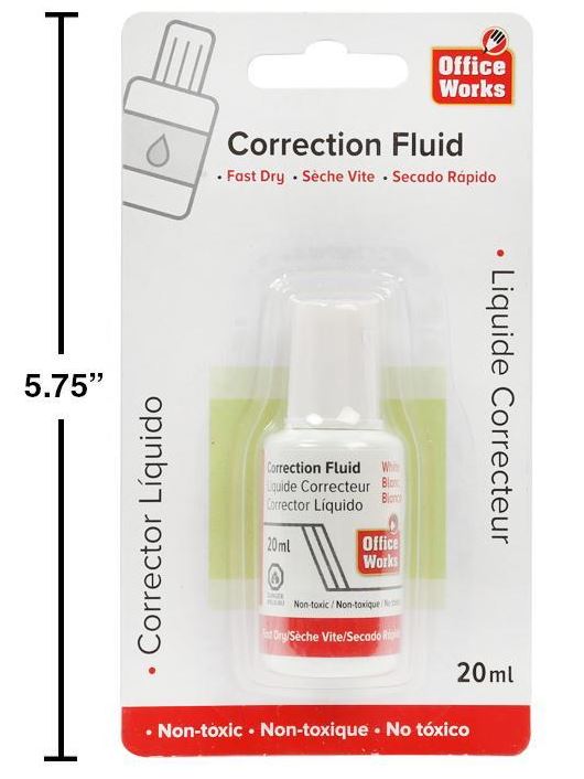 Bouteille de liquide correcteur Office Works 20 ml