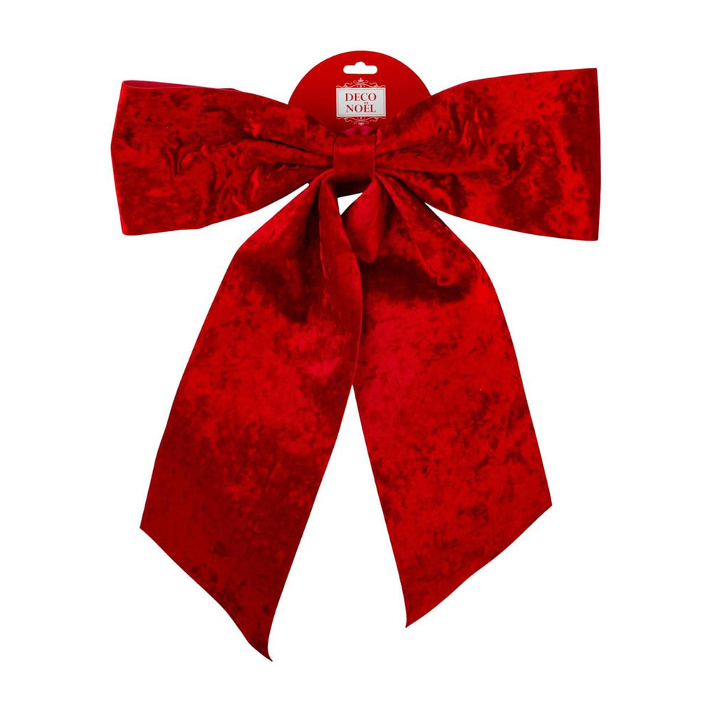Boucle en velours 19 po x 22 po rouge