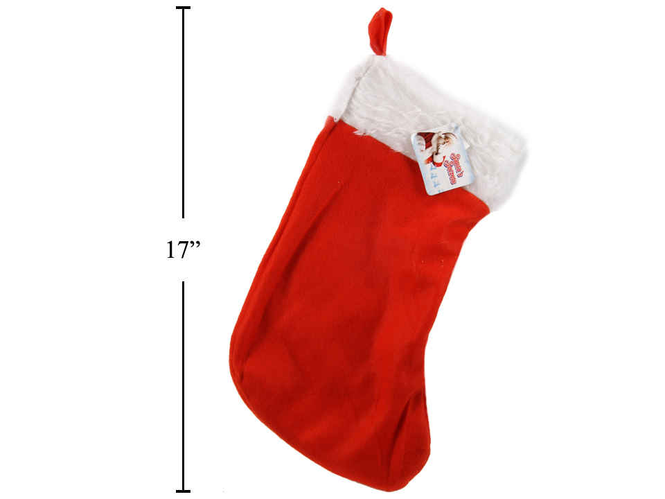 Bas de Noël 18 po en fourrure