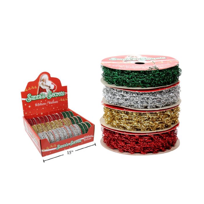 Ruban d'emballage frisé 108 po couleurs métalliques