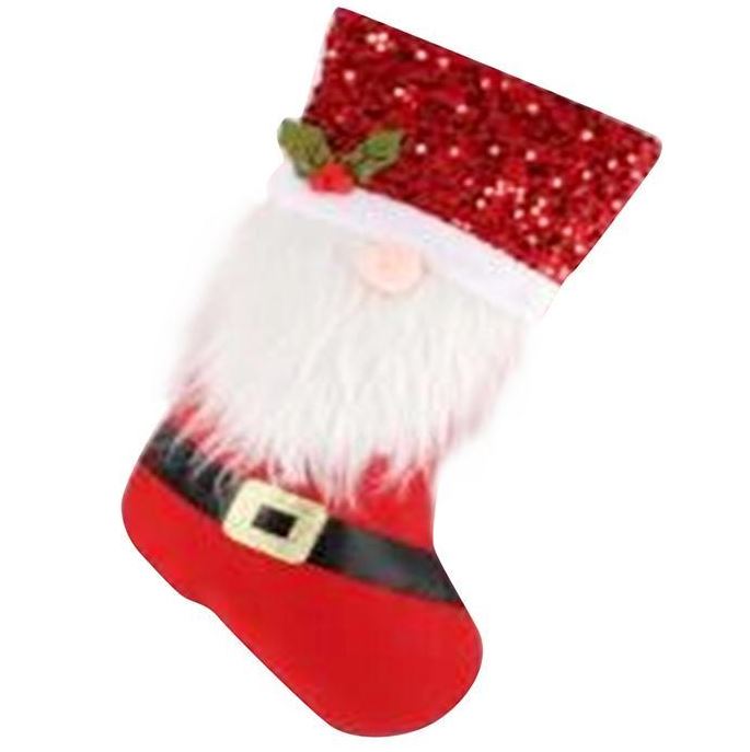 Bas de Noël 19 po rouge gnome