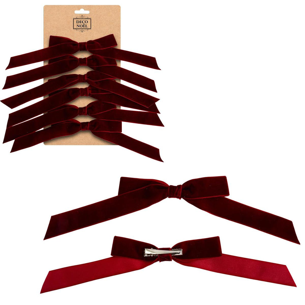 Boucle en velours 1 po avec clip (paquet de 6)