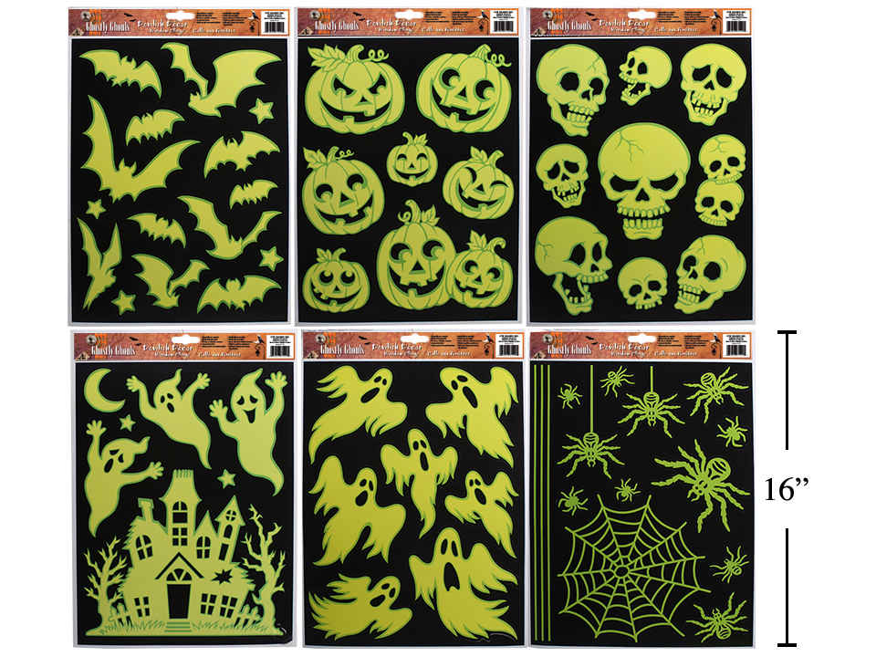 Décoration de fenêtre fluorescent d'Halloween