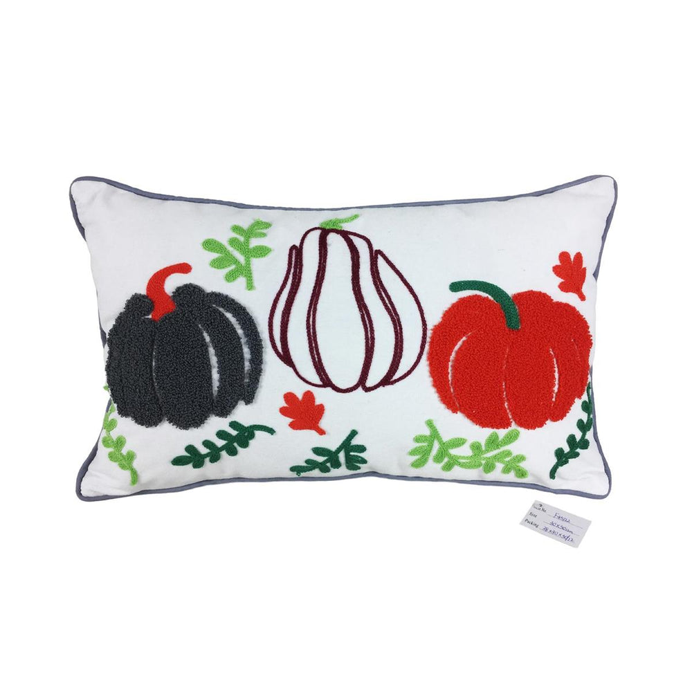 Coussin 16 po x 20 po citrouille d'automne