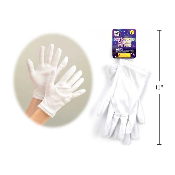 Gants blancs pour costume d'Halloween