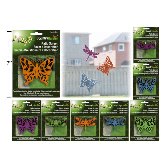 Papillon décoratif pour moustiquaire 3,5 po