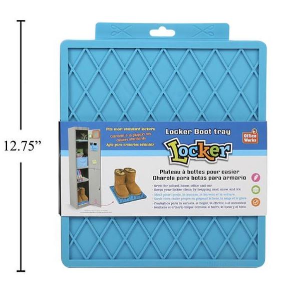 Tapis de bottes pour casier 12 po x 12 po bleu