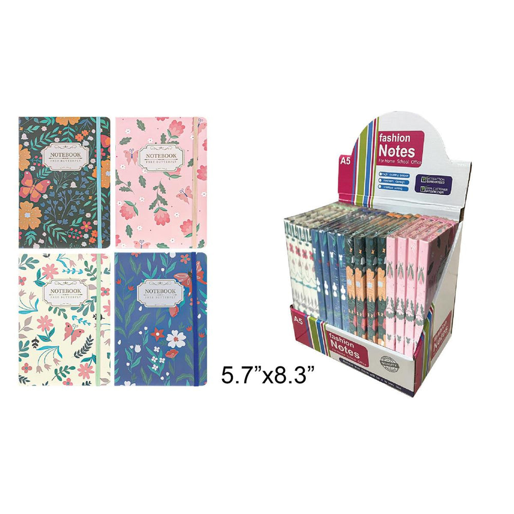 Cahier de notes 6 po x 8 po floral