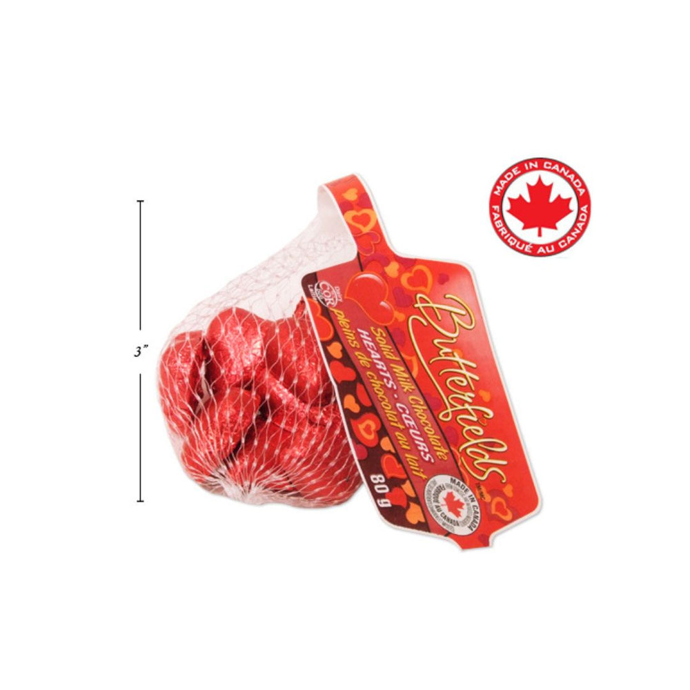 Chocolat au lait en forme de coeur 80g