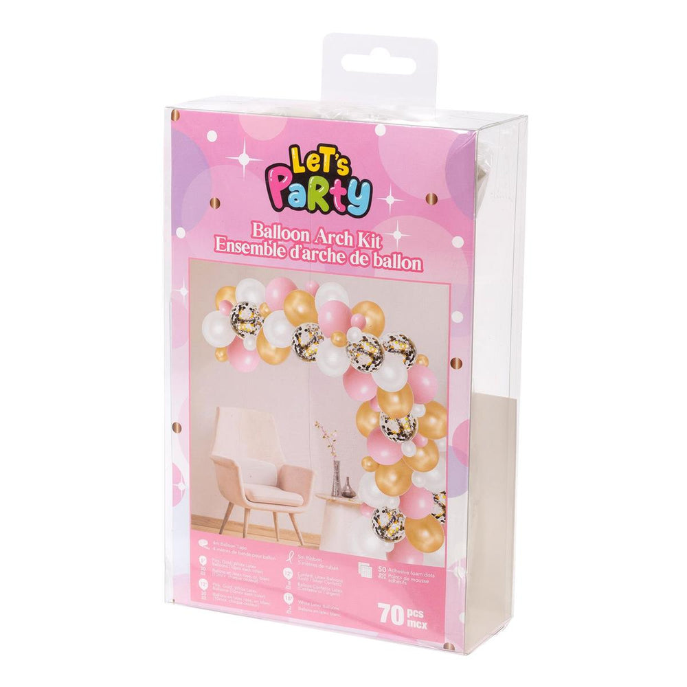 Ensemble d'arche de ballons rose et or (70 morceaux)