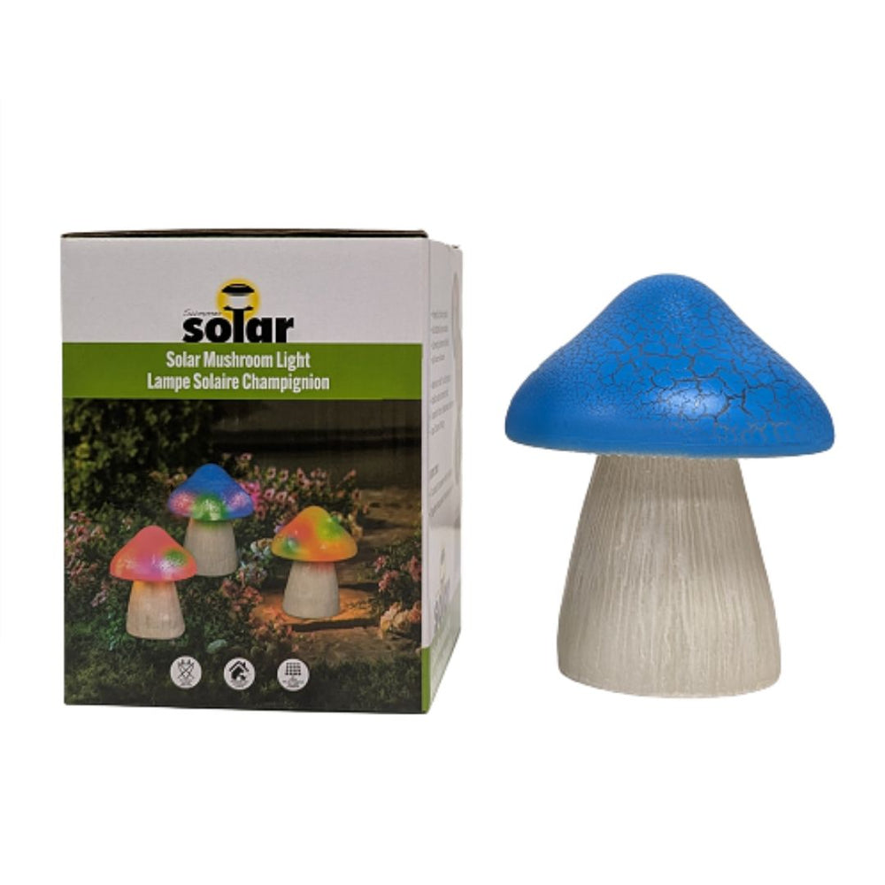 Lampe solaire 4,7 po x 5,5 po en forme de champignon qui change de couleurs