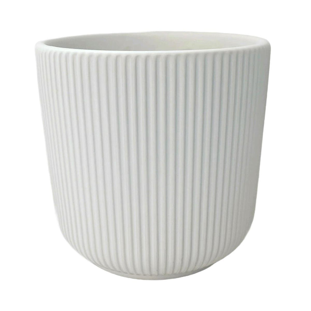 Cache-pot en céramique 6 po x 5,5 po blanc