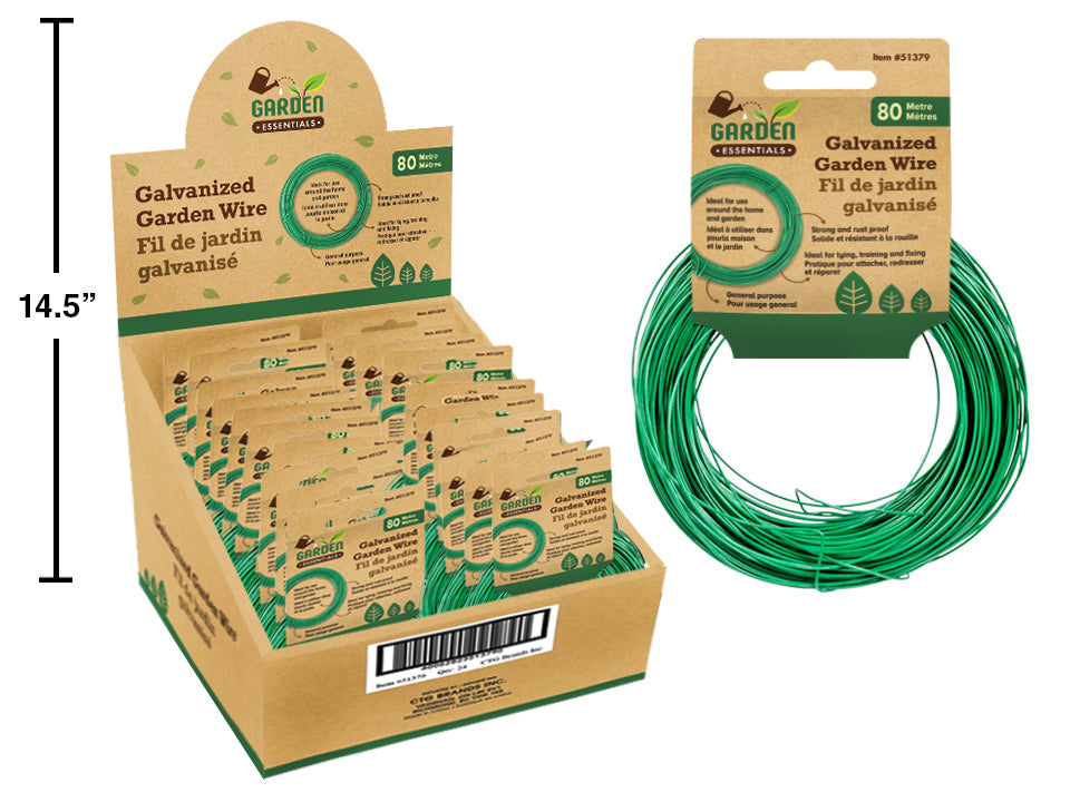 Fil de jardin galvanisé 80 m vert