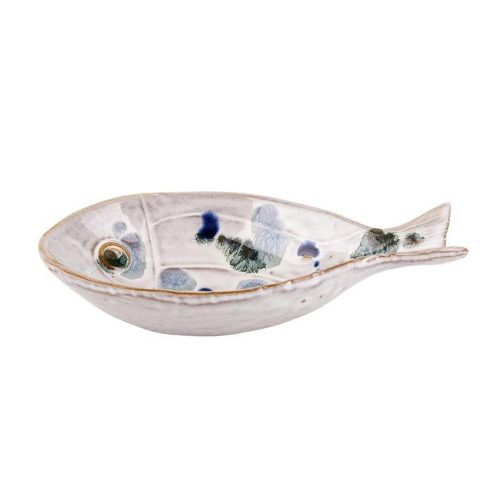 Plat décoratif poisson en céramique