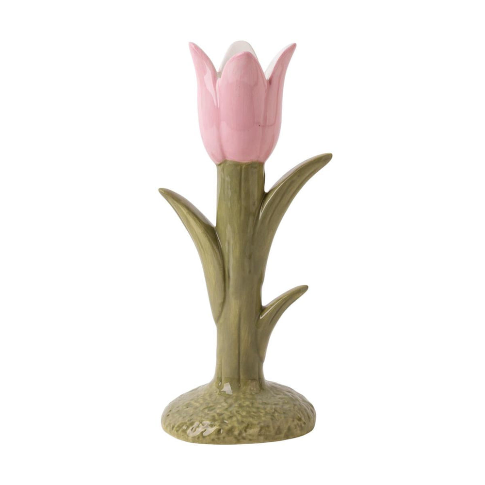 Chandelier 7,75 po en forme de tulipe rose