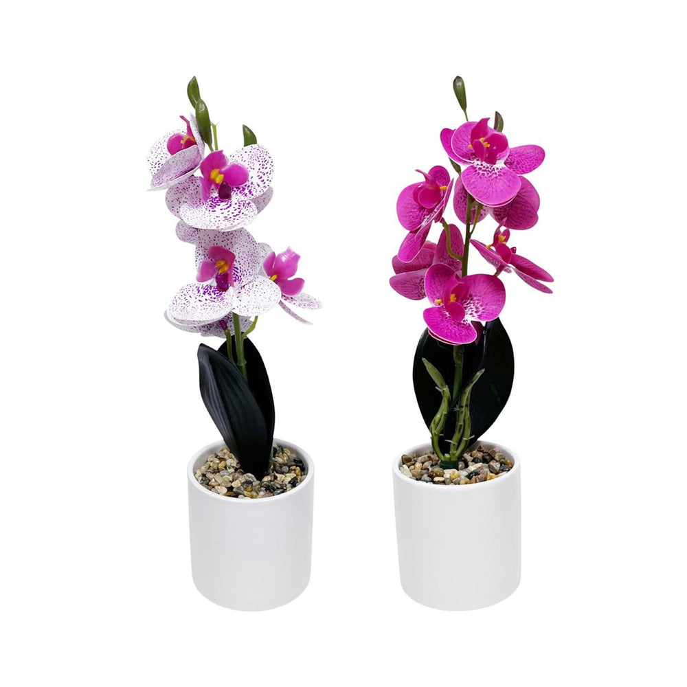 Plante orchidée artificielle 12,6 po dans un pot