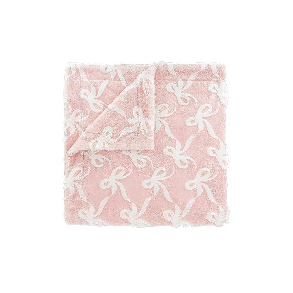 Jeté 52 po x 67 po avec motifs de boucles blanches