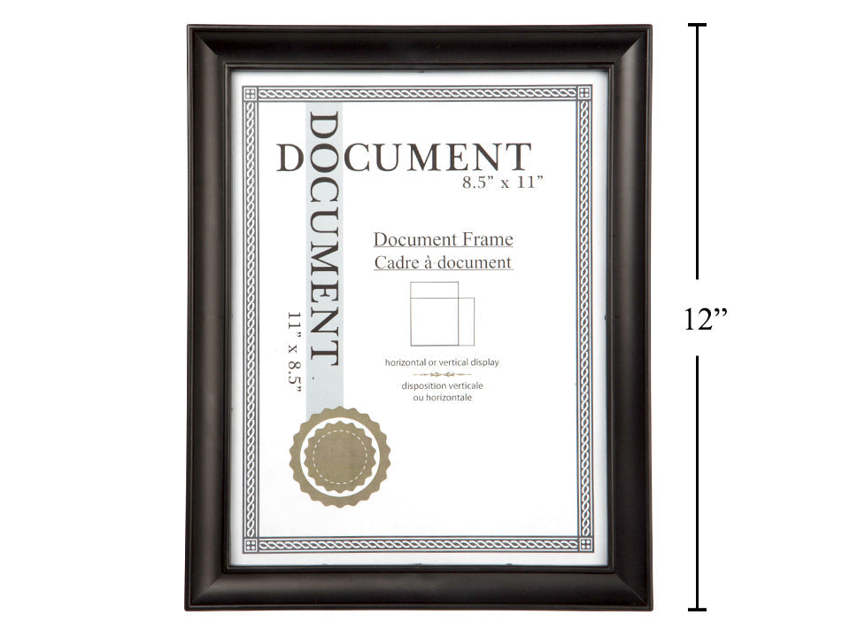Cadre document 8,5 po x 11 po noir