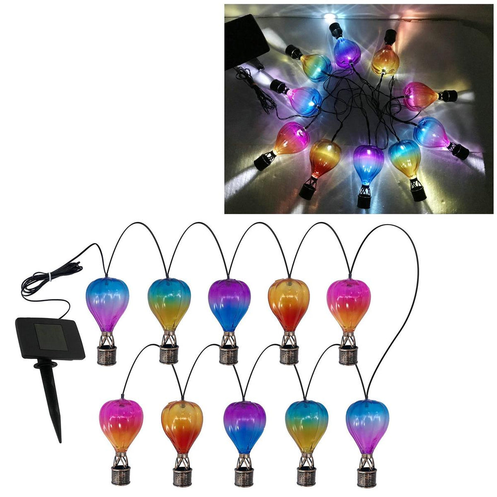 Guirlande de 10 montgolfières lumineuses 2,2 po x 2,2 po x 4,3 po