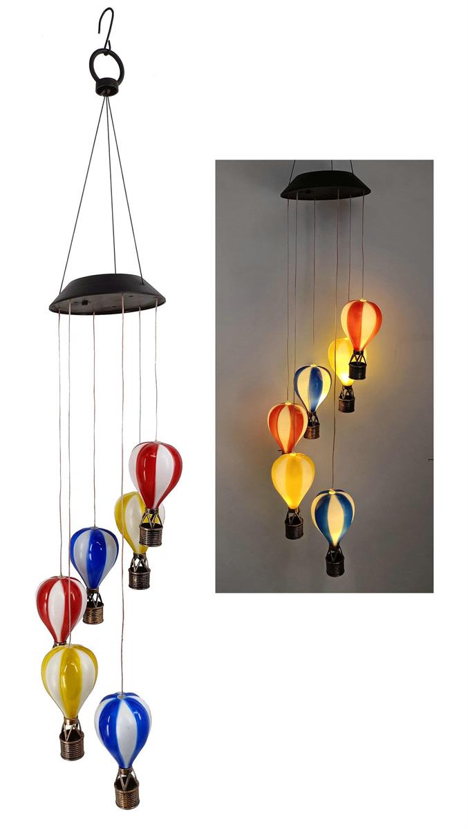 Carillon de montgolfières DEL 4,9 po x 4,9 po x 29,5 po