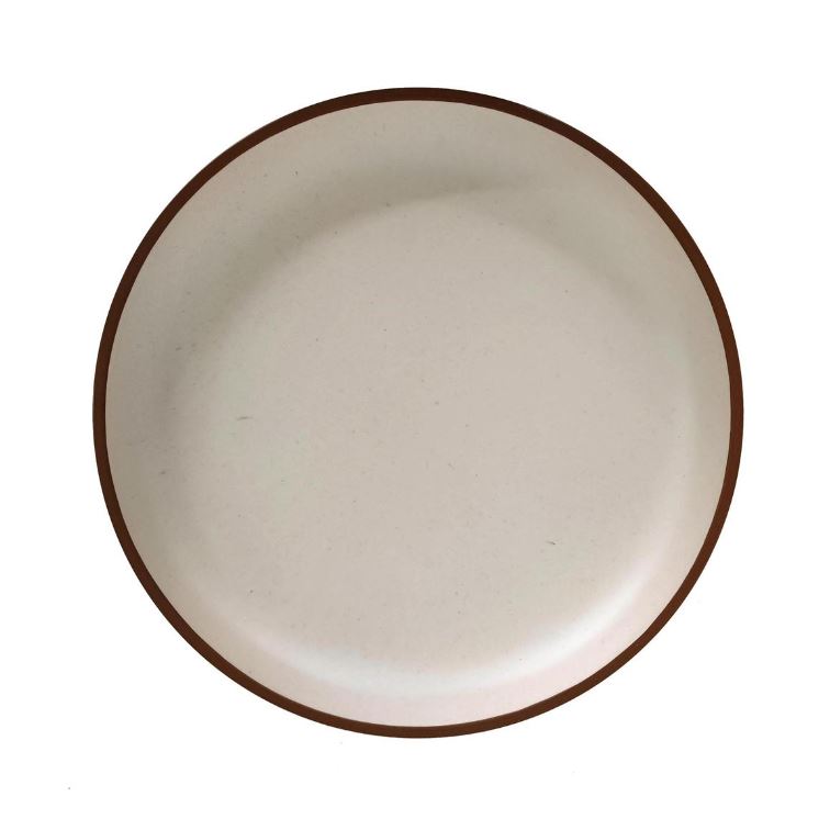 Assiette en fibre de bambou et mélamine 11 po