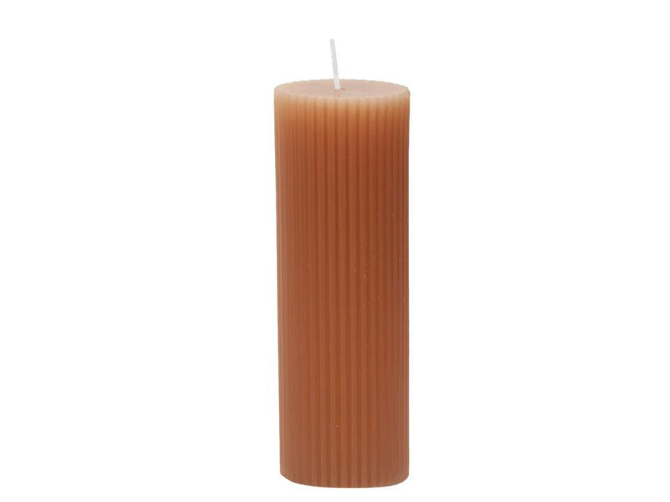 Chandelle pilier texturée 2 po x 6 po orange