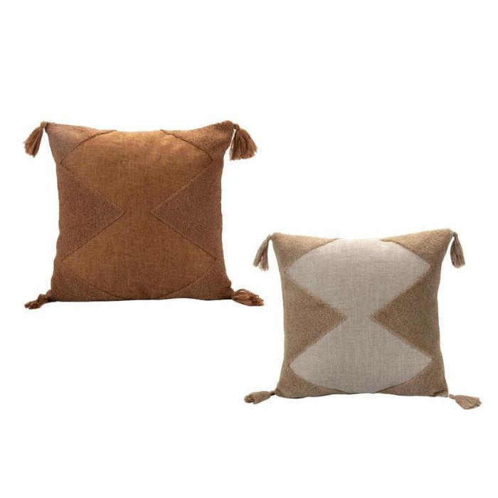 Coussin 16 po x 16 po brun