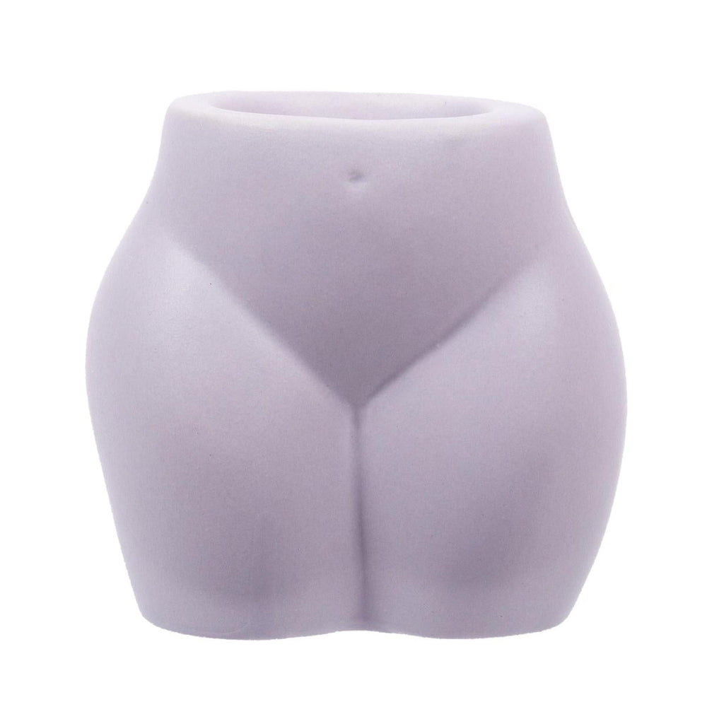 Bougeoir en céramique 3 po corps de femme mauve