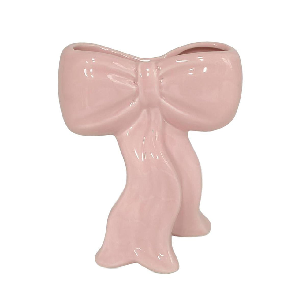 Vase en forme de boucle 4,72 po en céramique rose