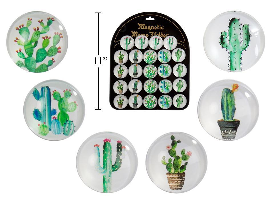 Aimant rond 1,5 po cactus