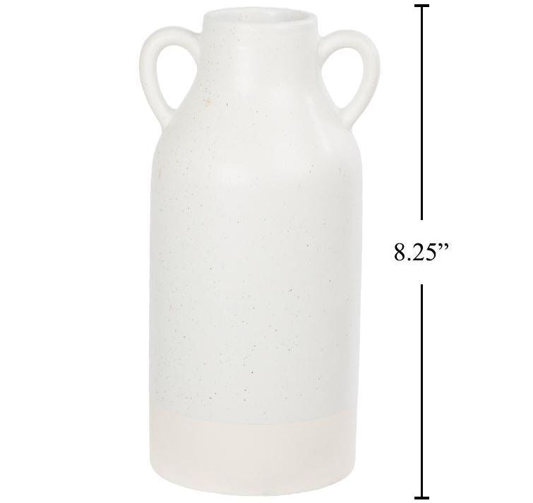 Vase 8,25 po en forme de cruche blanc