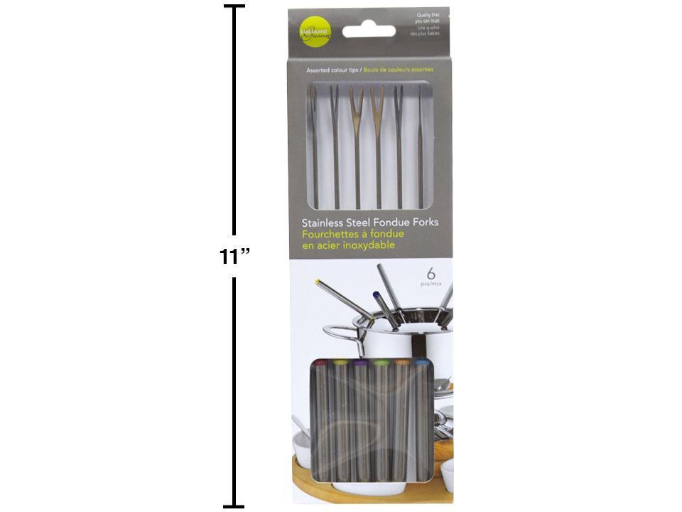 Fourchette à fondue en inox (paquet de 6)