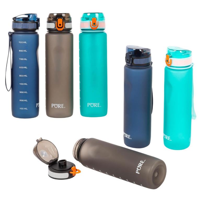 Bouteille d'eau sport 1 l avec cordon