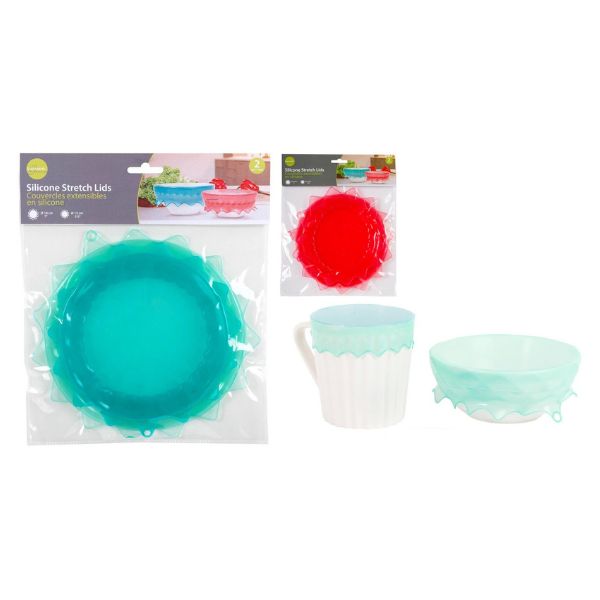 Couvercle en silicone extensible 15,5 cm - 18 cm (paquet de 2)