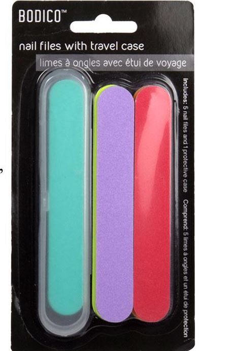 Lime à ongles avec étui de voyage (paquet de 5)