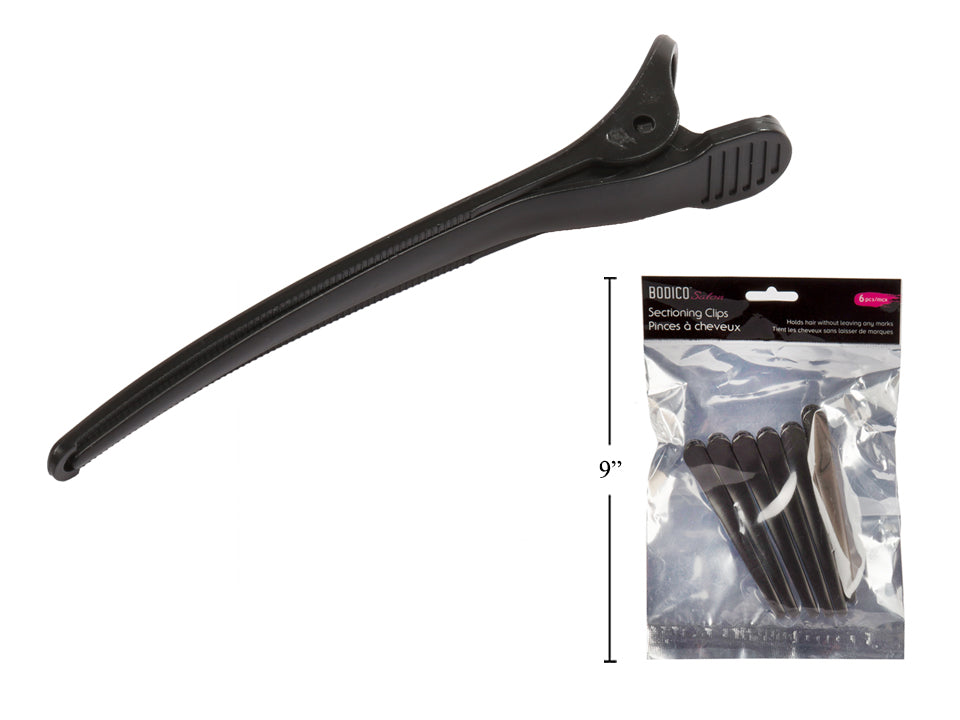 Pince à cheveux de coiffeur noir Bodico (paquet de 6)
