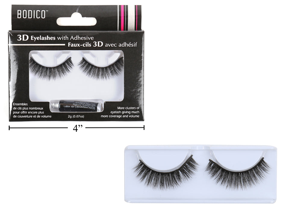 Faux cils 3D avec adhésif