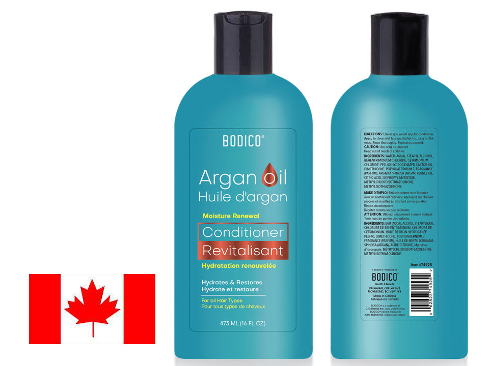 Revitalisant avec huile d'argan 473 ml Bodico