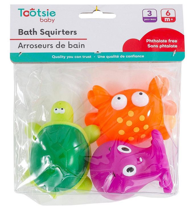 Jouet pour le bain pour les 6 mois et plus animaux (paquet de 3)
