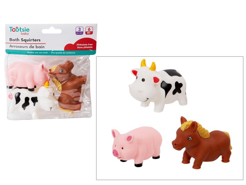 Ensemble de 3 jouets pour le bain animaux de la ferme (6 mois et plus)