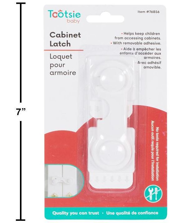 Loquet pour armoire adhésif et amovible