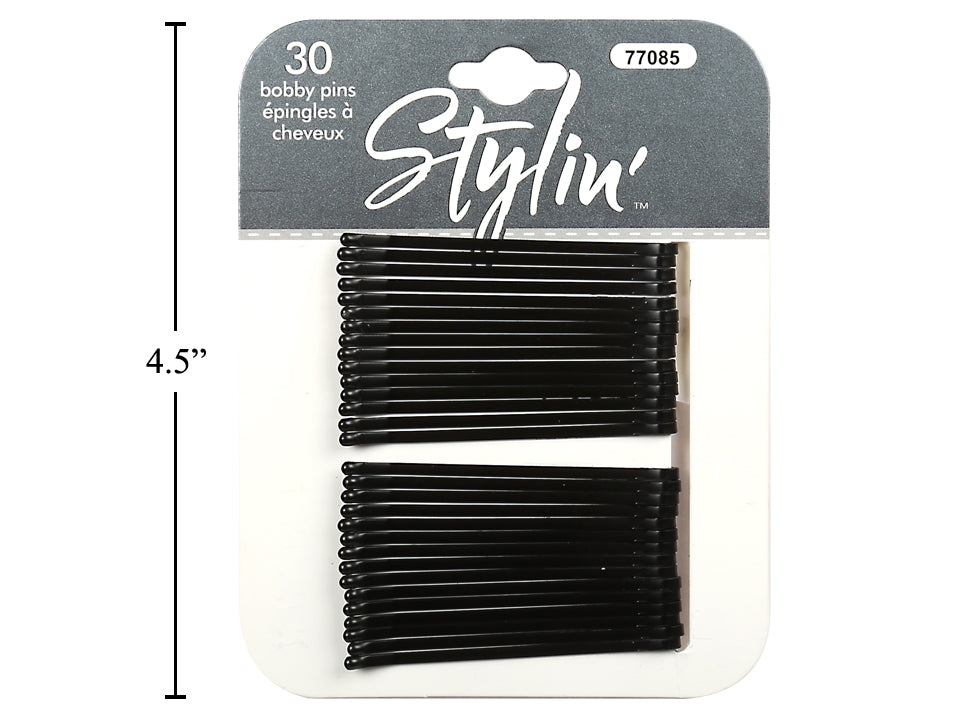 Épingle à cheveux géant noir (paquet de 30)
