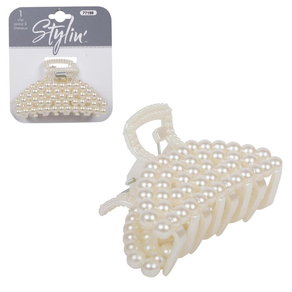 Pince à cheveux avec perles ivoires