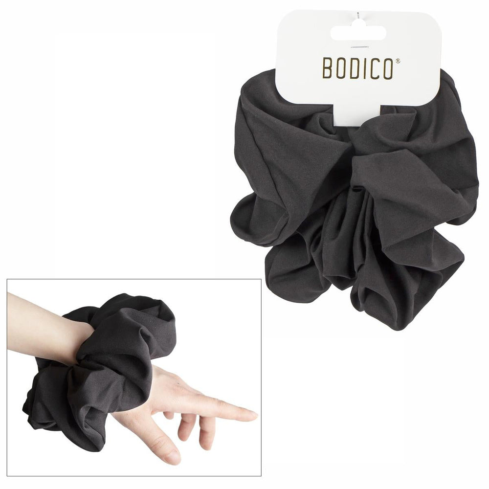 Élastique chouchou extra large en tissu noir