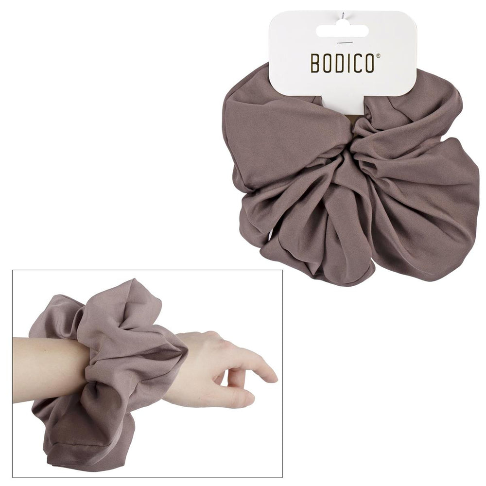 Élastique chouchou extra large en tissu taupe