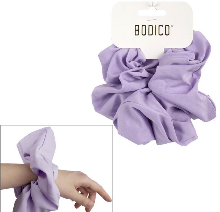 Élastique chouchou extra large en tissu lilas
