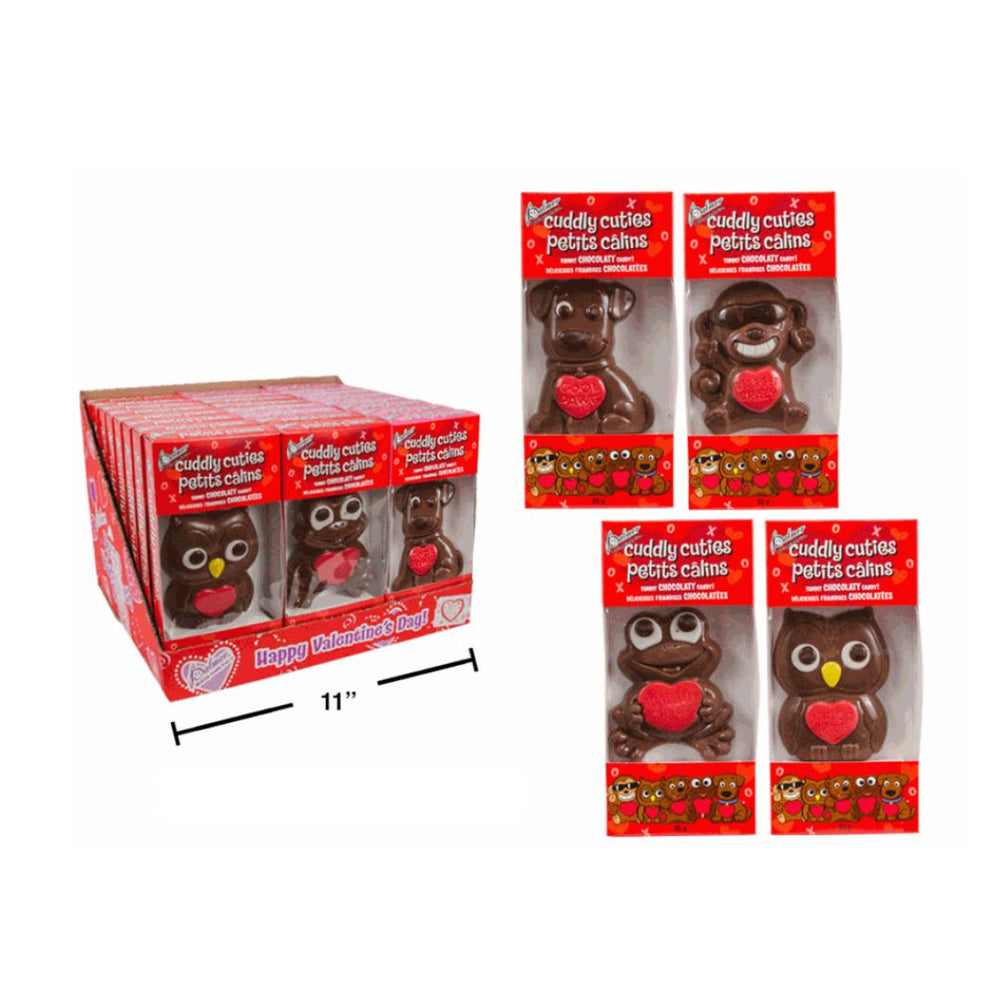 Chocolat en forme d'animal avec coeur rouge 85 g