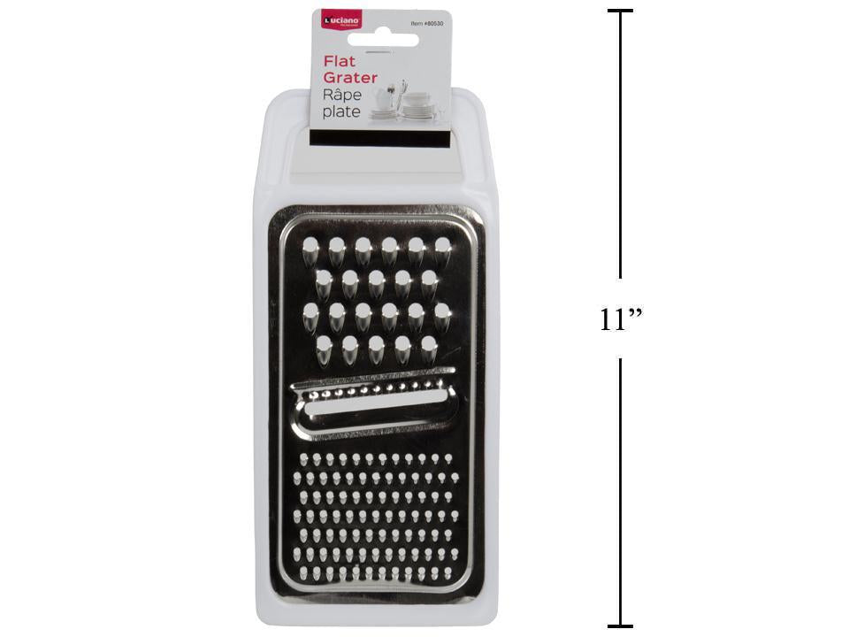 Râpe plate 3 en 1 contour en plastique blanc
