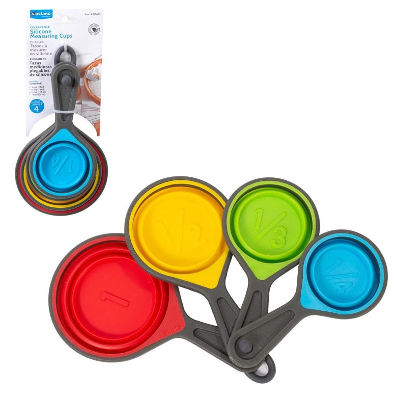Tasse à mesurer en silicone rétractable (paquet de 4)